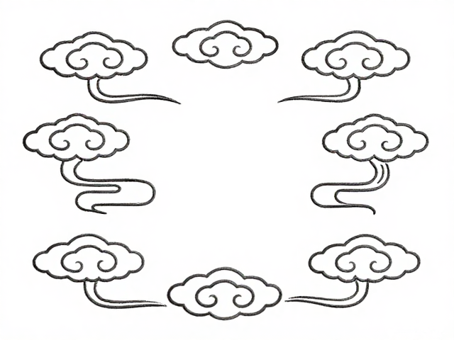 云纹刺绣纹样中的如意纹与云气缠绕构图，传统美学解析