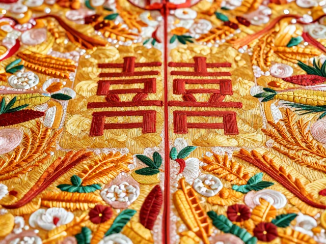 丰收意象与喜庆氛围的视觉构建