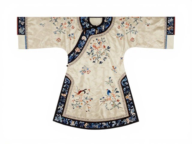 画绣形制服装赏析，花鸟画绣虚实关系分明，尽显东方雅致