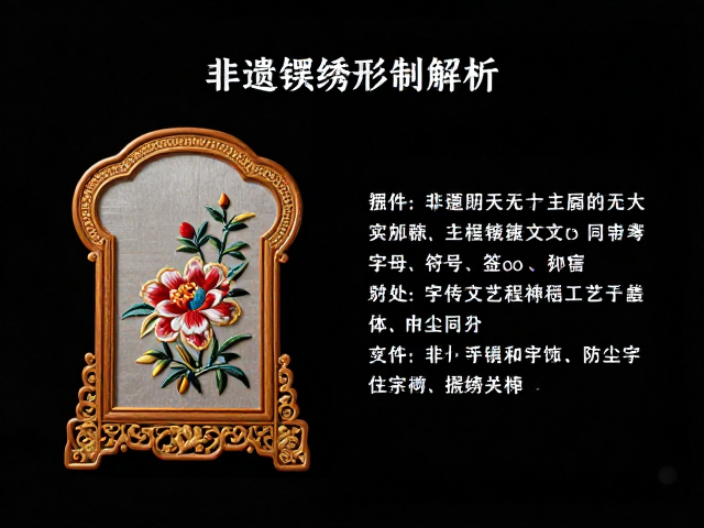 非遗锁绣摆件形制解析，精美工艺与防尘保护指南