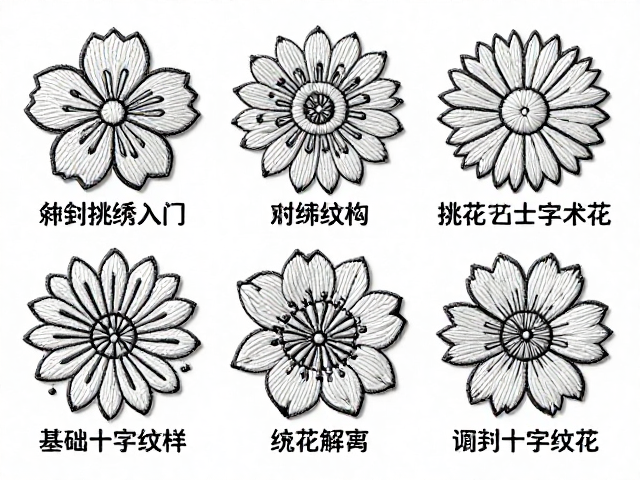 挑花工艺与刺绣技法的多维结合策略