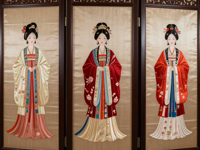 盘绣复合工艺屏风，从基础盘线到传统婚嫁服饰应用全解析