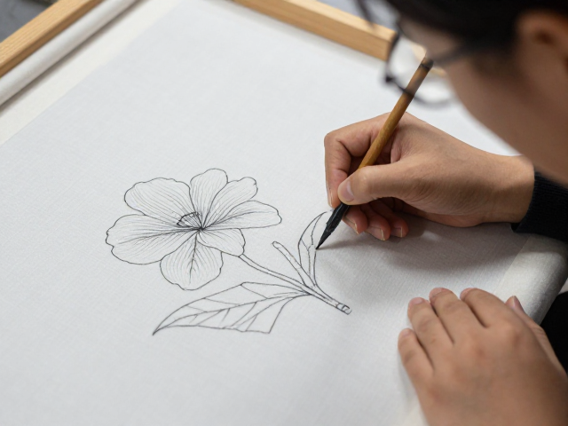 盘绣复合工艺摆件制作，布面描稿研学体验，沉浸式课程带动文化消费
