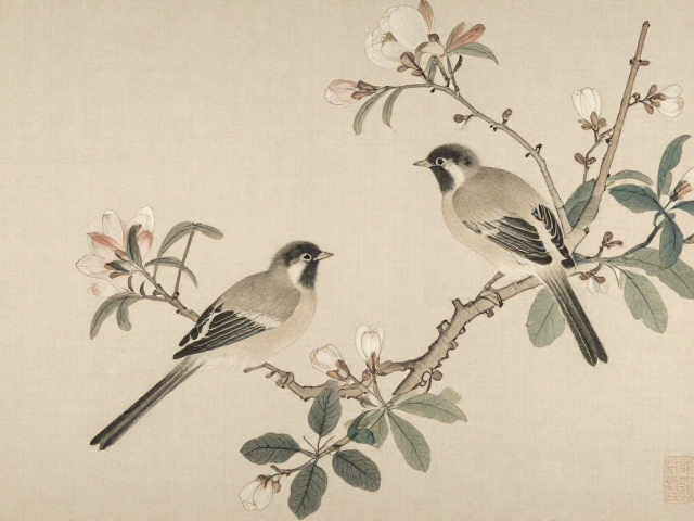 顾绣露香园非遗技艺，临摹花鸟小稿的仿古书画艺术解析