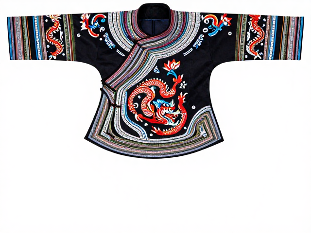侗族婚嫁服饰侗绣龙纹，繁复装饰性背后的文化图腾