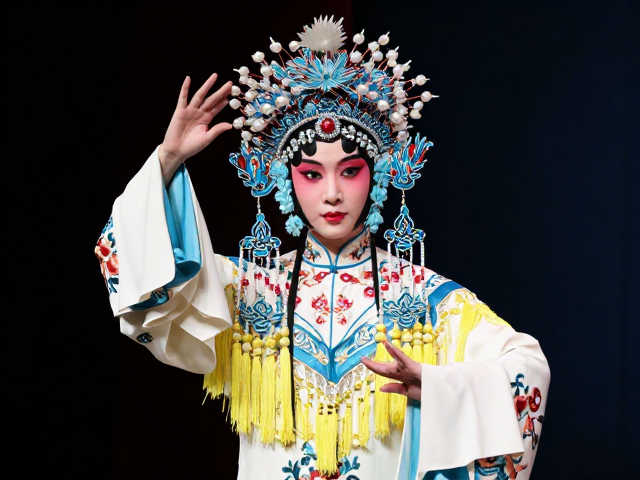 戏曲服饰舞绣工艺，头饰配饰渐变层次丰富，打造舞台惊艳视觉