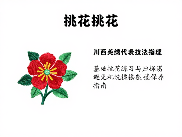 川西羌绣代表技法，基础挑花练习与避免机洗揉搓保养指南