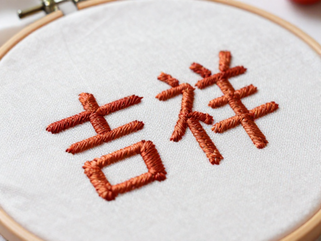 吉祥文字绣制的构图与起针