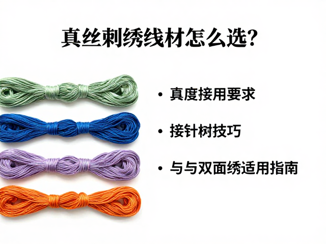 真丝刺绣线材怎么选？接针技巧与双面绣适用指南