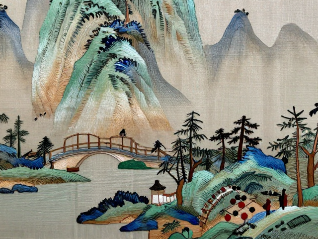 汴绣山水技艺的历史脉络与当代传承现状
