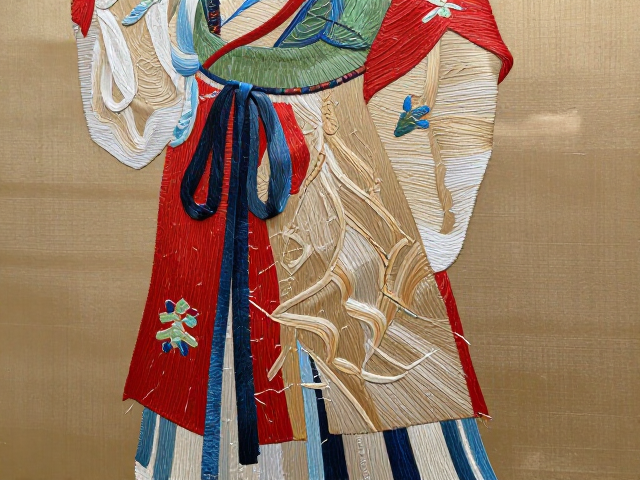 服饰纹理的针法技艺与色彩美学