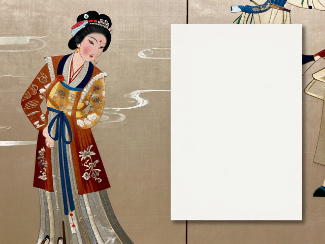 粤绣人物纹样解析，屏风上的服饰纹理极致表现