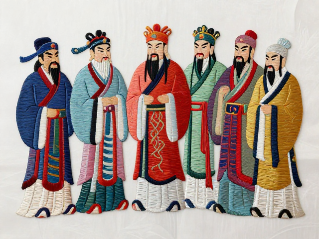 八仙人物刺绣，忠义仁勇民俗纹样的非遗之美
