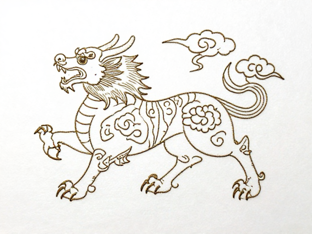 瑞兽刺绣非遗纹样祥云纹练习，描图纸使用教程与技巧分享