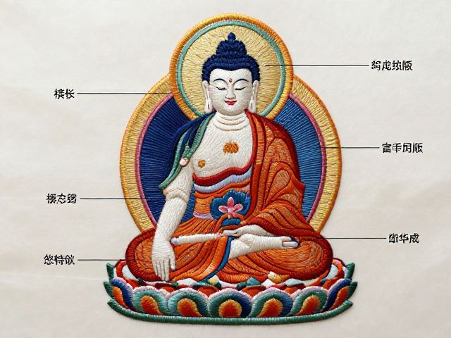 佛像刺绣纹样解析，融合民间供奉传统，彰显法相庄严之美
