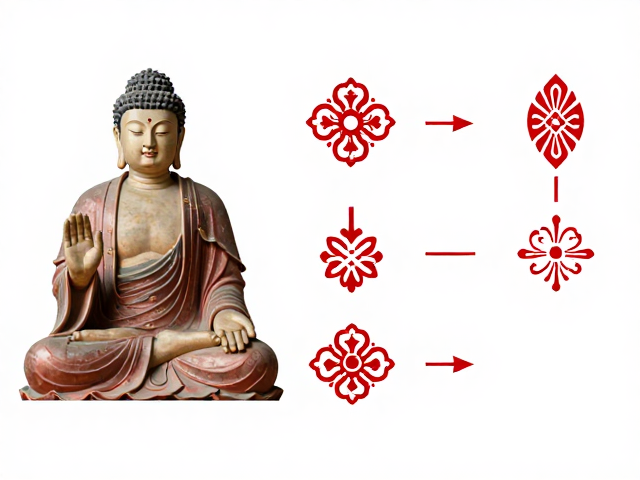 唐宋佛像审美，朱红吉祥刺绣配饰纹样解析