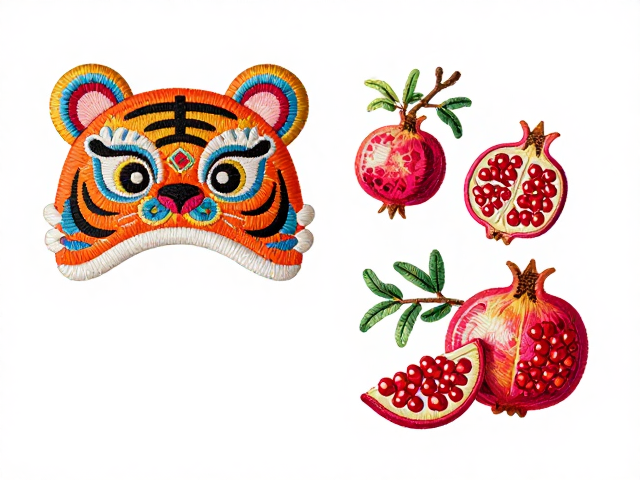 石榴纹样的色彩语言与象征体系