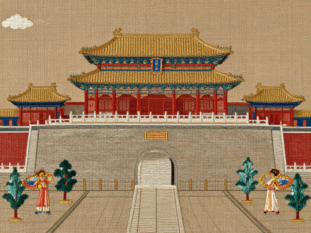 元大都织绣结合的艺术表现形式