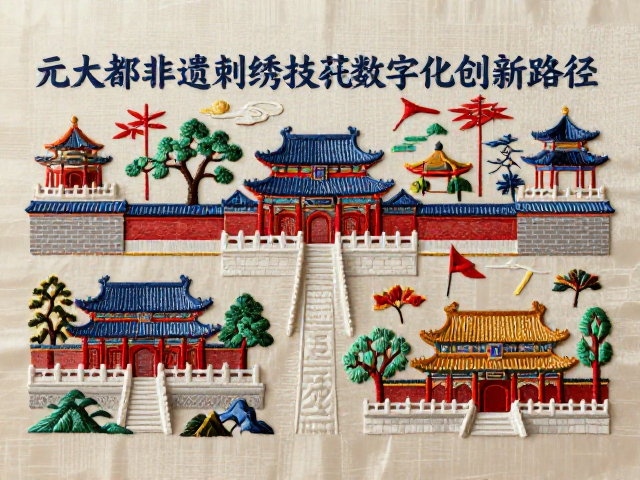 元大都非遗刺绣工艺文创开发，传承元代刺绣技艺的数字化创新路径