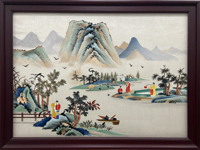 顾绣山水人物作品的艺术市场表现与收藏逻辑