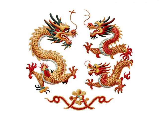 龙凤纹样的构图特征与视觉语言