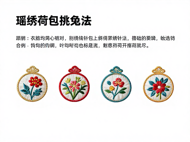 瑶绣荷包挑花针法，针脚均匀训练指南与配饰刺绣技巧