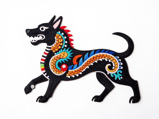 龙犬纹服饰部件的核心绣制技艺解析