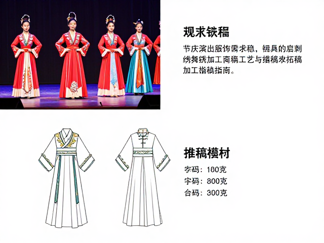 节庆演出服饰需求稳，舞台道具刺绣舞绣加工与描稿拓稿工具指南
