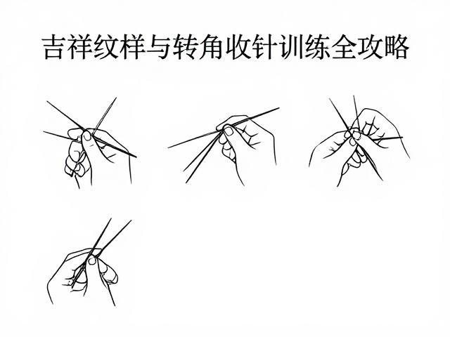 锁绣技法详解，吉祥纹样与转角收针训练全攻略