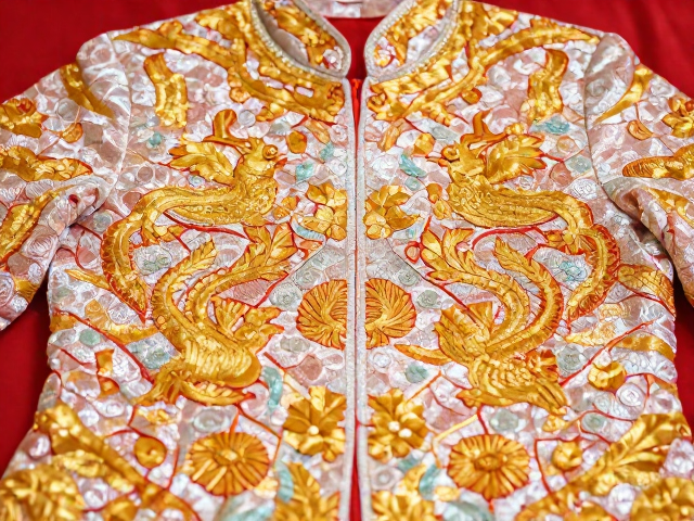 盘金绣婚庆服饰定制，揭秘收藏级绣品为何价格昂贵？