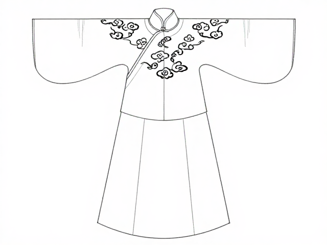 云纹刺绣手绘稿，汉服旗袍装饰主次分明，打造高级国风美学
