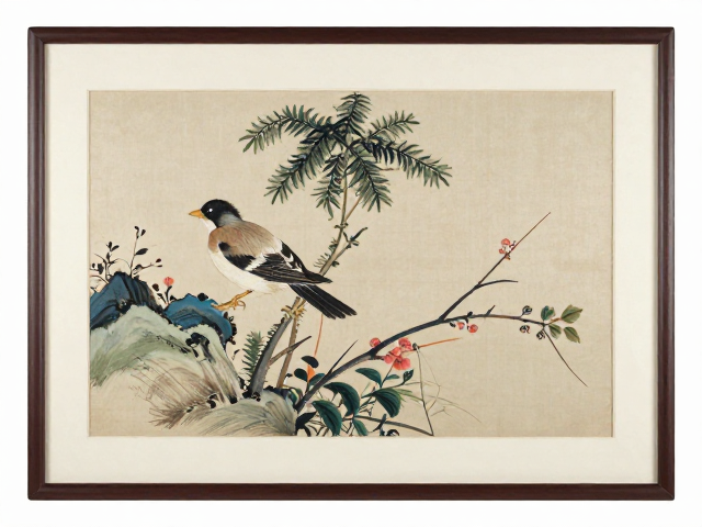 画绣非遗挂画，受文人画审美影响，为室内空间注入雅致意境