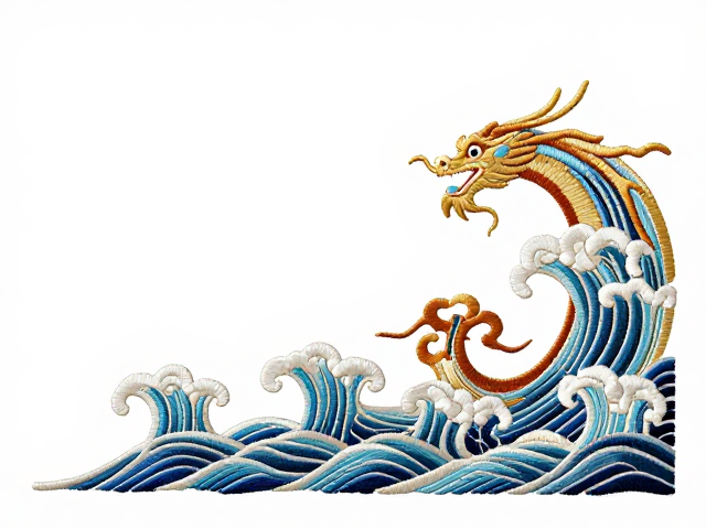 海水江崖纹样的视觉构成与吉祥寓意解析