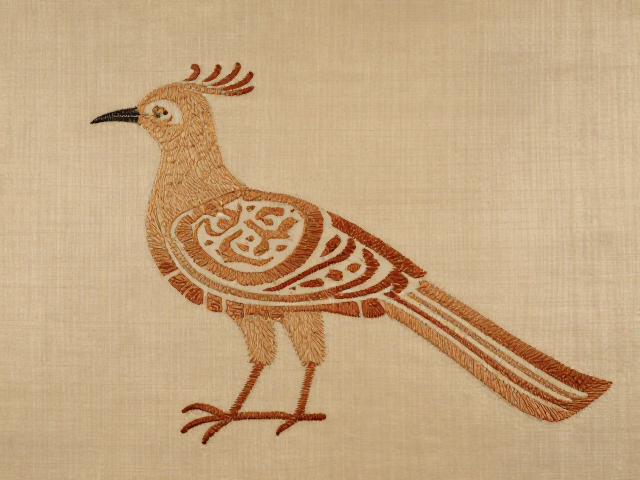 春秋战国刺绣鸟兽纹，巫礼观念与古代丝绸工艺精髓