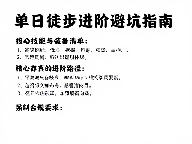 核心技能与装备清单:去伪存真的进阶路径