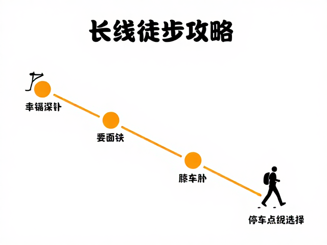 长线徒步攻略,物资分配、膝盖保护与停车点选择全解析