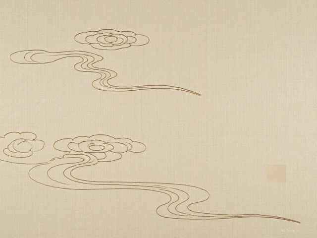 汉代刺绣工艺复原，线条流畅舒展，云气纹灵动飘逸