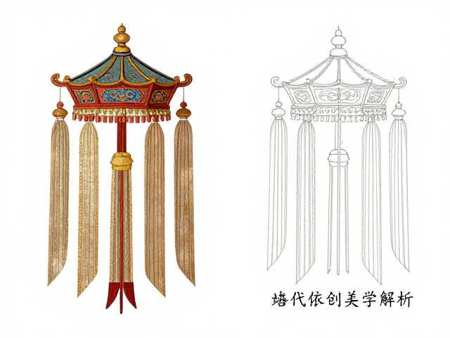 佛教幡幢纹样的视觉特征与构图逻辑