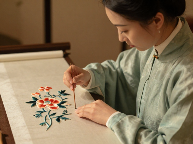 明代闺阁女红修养，探秘明代刺绣工艺家纺的极致美学