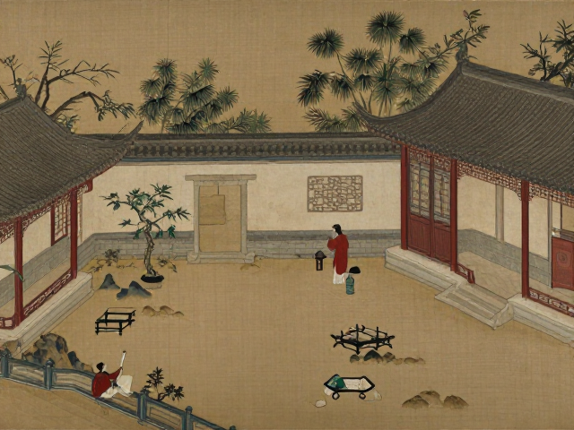 明代刺绣庭院小景，如何影响清代顾绣与苏绣发展？