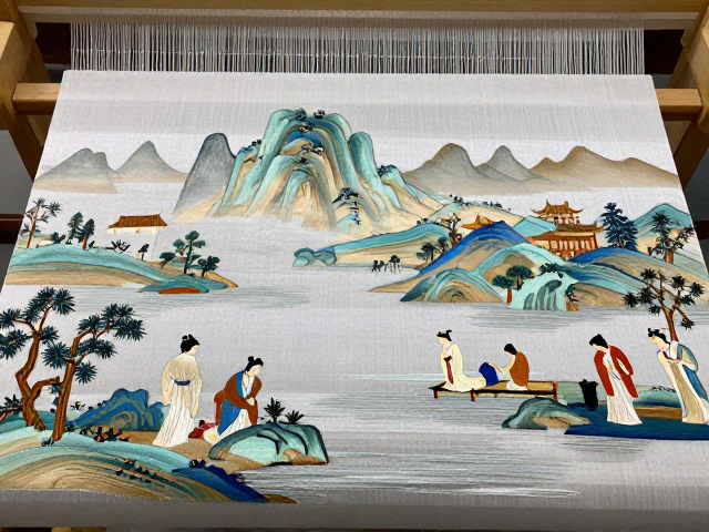 苏州缂丝织绣结合工艺，山水人物之美，探寻非遗匠心