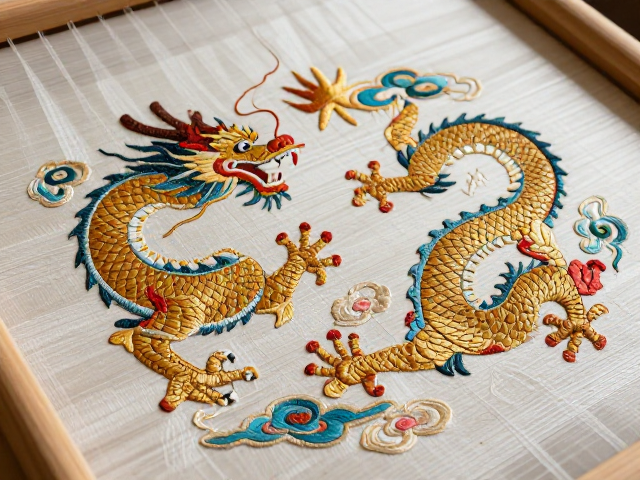 缂丝结合刺绣工艺，搭缂龙凤纹的传统技艺与美学价值