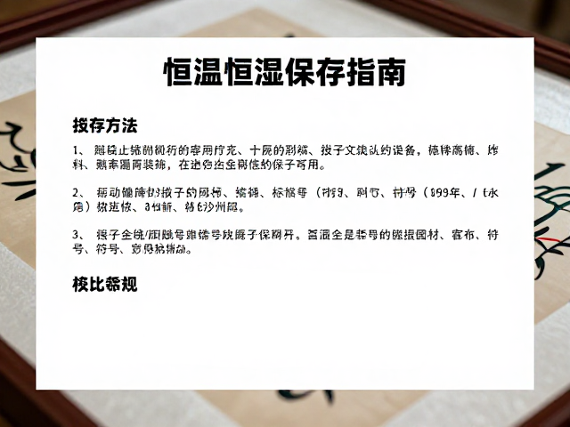 专业装裱与存放容器的选择标准