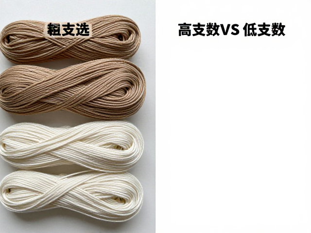 粗支与高支线在视觉质感与厚度差异