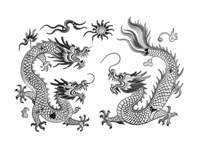龙凤纹样的构图逻辑与视觉语言