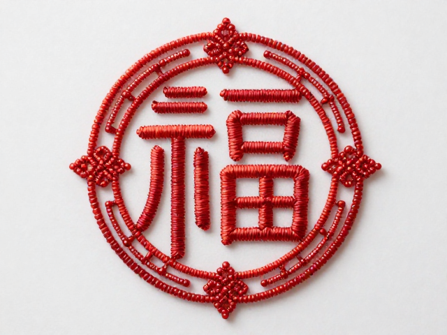 珠绣定制，融合吉祥文字与刺绣形制，打造独特高定配饰