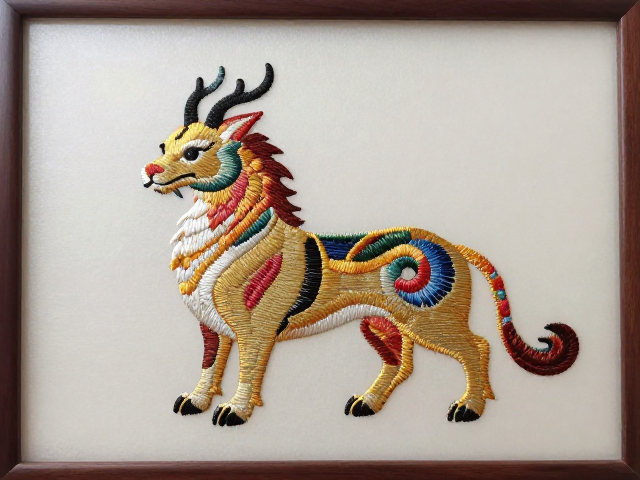 国风生肖刺绣装饰画摆件，高级配色点缀家居美学
