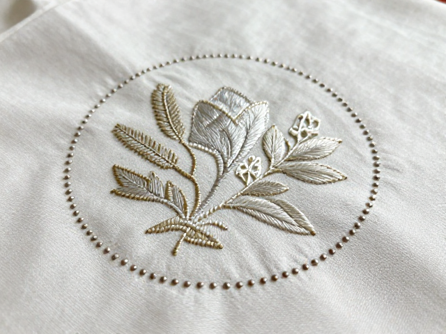 富丽重工刺绣钉线固定练习，当代高定服装再设计技法解析