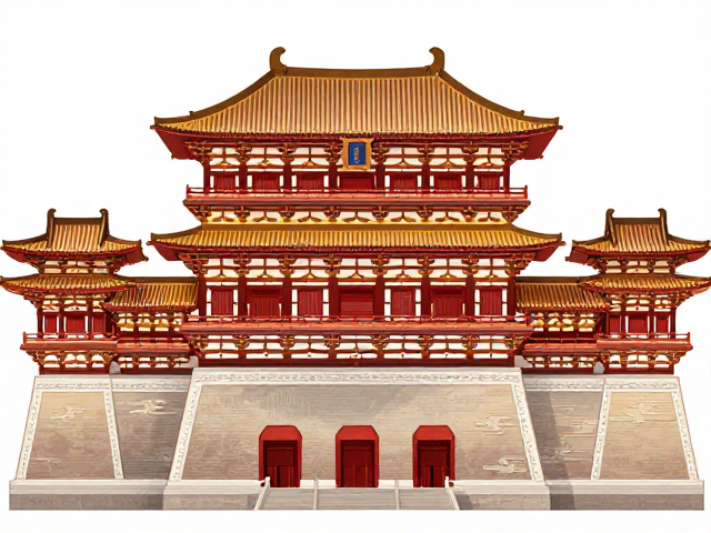 唐代洛阳刺绣工艺矢量图，层次堆叠感强的精美设计素材