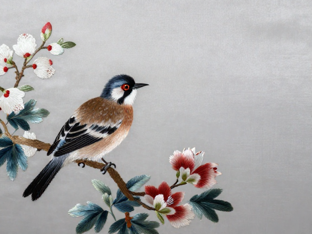 苏绣花鸟软装，防潮防霉工艺，打造中式雅致家居氛围